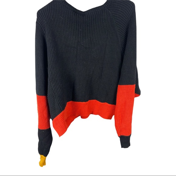 Moon & Madison Oversized Chunky Sweater Colorblock Pullover Dolman sz L Rib Knit - Picture 3 of 9